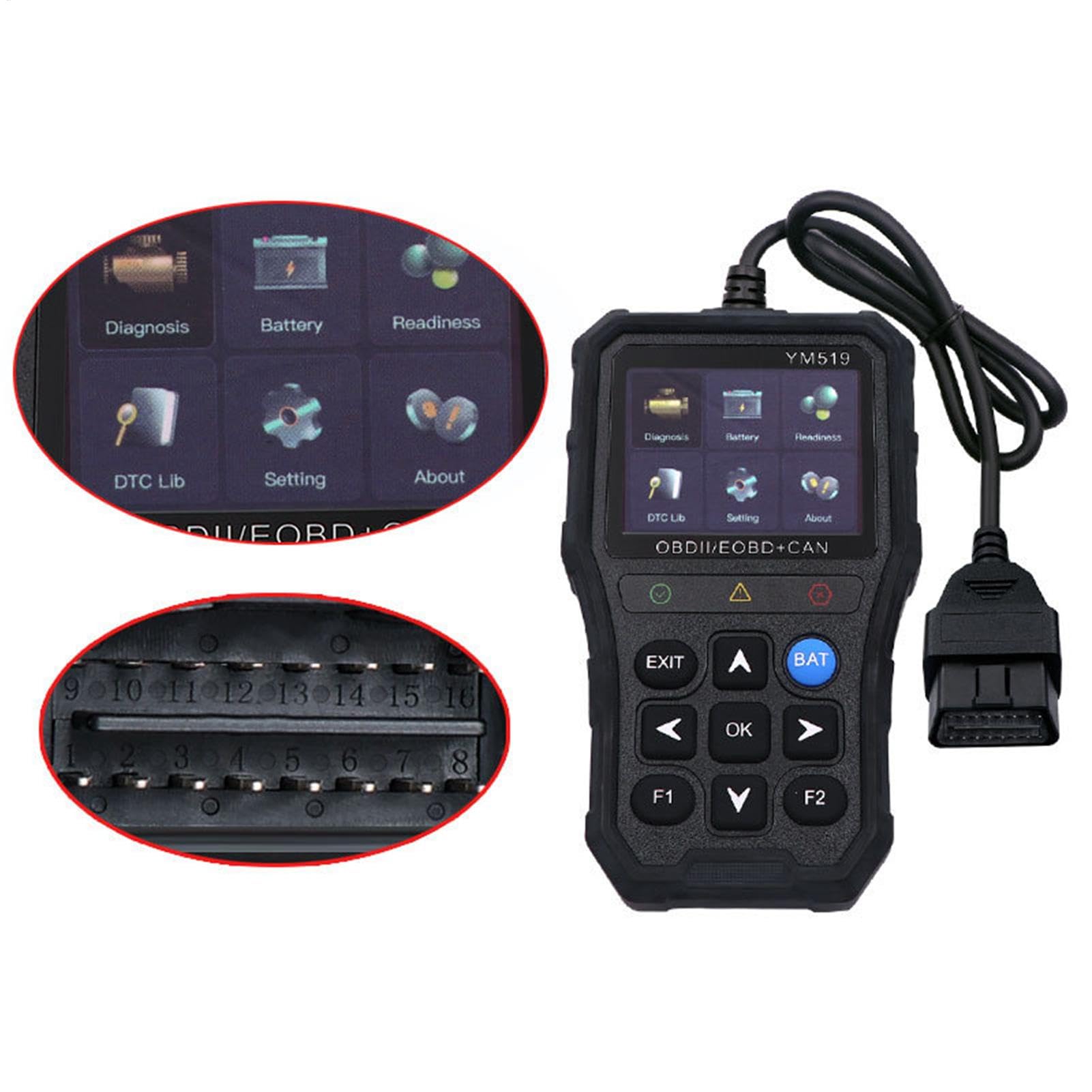 Diagnosegerät für OBD-Scanner, OBD-Scanner, verbessertes Auto-Diagnosewerkzeug | Professionelles Auto-Diagnosegerät, OBD-Analysewerkzeug, Wortcodeleser | Diagnosewerkzeug | Professionelles Auto-Diagnosegerät, OBD-Analysewerkzeug, Wortcodeleser