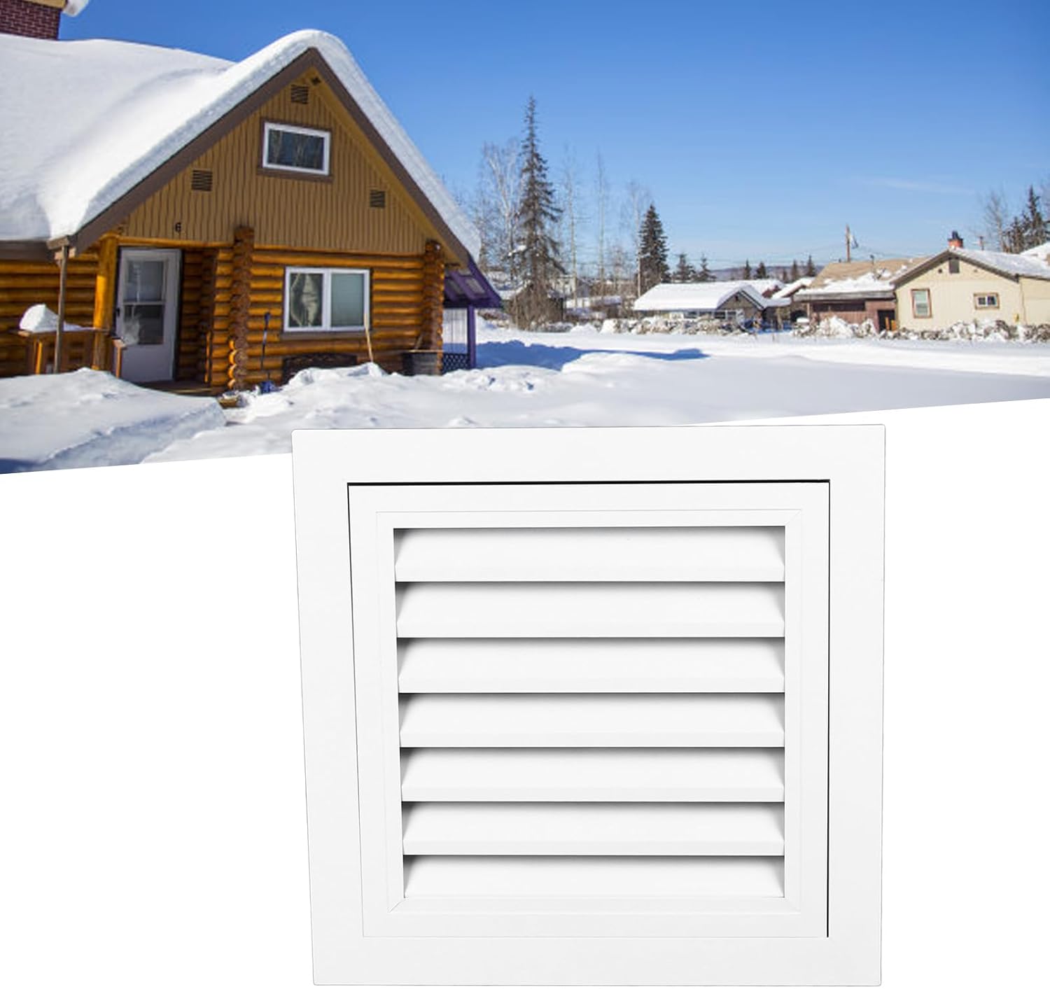 BORDSTRACT Attic Vents Gable Vents, Aluminum Alloy White Shed Ventilation Increase Air Circulation with Screen