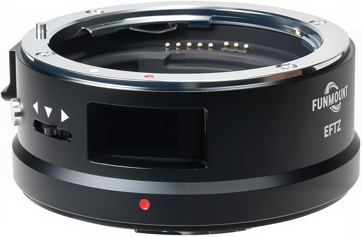 EFTZ Lens Adapter for Canon EOS EF Mount Lens to Compatible with Nikon Z Mount Camera，Built in Electronic Aperture autofocus Function, for Nikon ZR Zf Z9 Z8 Z7 Z7II Z6III Z6II Z6 Z5 Z50 Z30 ZFC