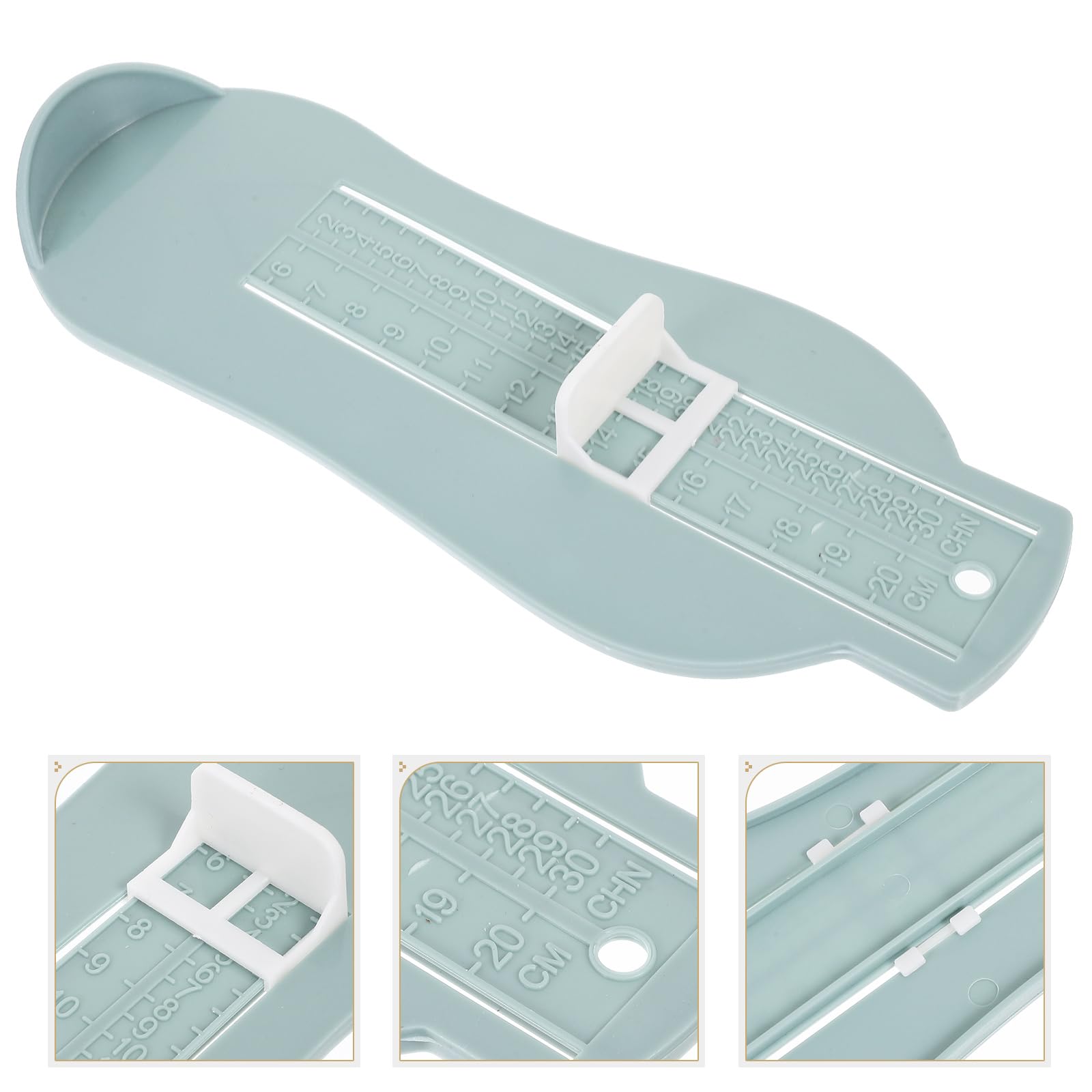 Healifty Appareil de mesure du pied pour le mesureur de chaussures pour enfants, achat de chaussures en ligne avec une mesure de pied (Bleu clair)