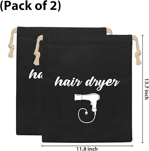 Miniatura 6 de 2 bolsas para secador de pelo con cordón, bolsa para secador de pelo y todas las herramientas de peinado, secador de pelo para uso en casa, hoteles,