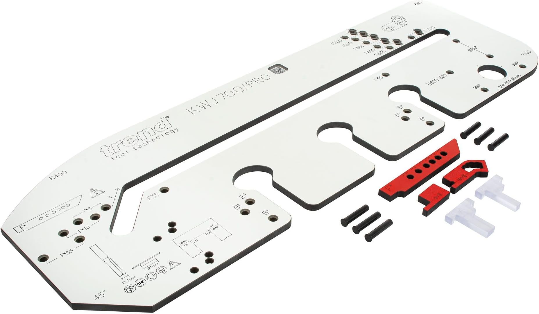Professional Multi-Material Kitchen Worktop Jig for Mason Mitre Joints, Up to 700mm Countertops, Front Edge Alignment, KWJ700/PRO