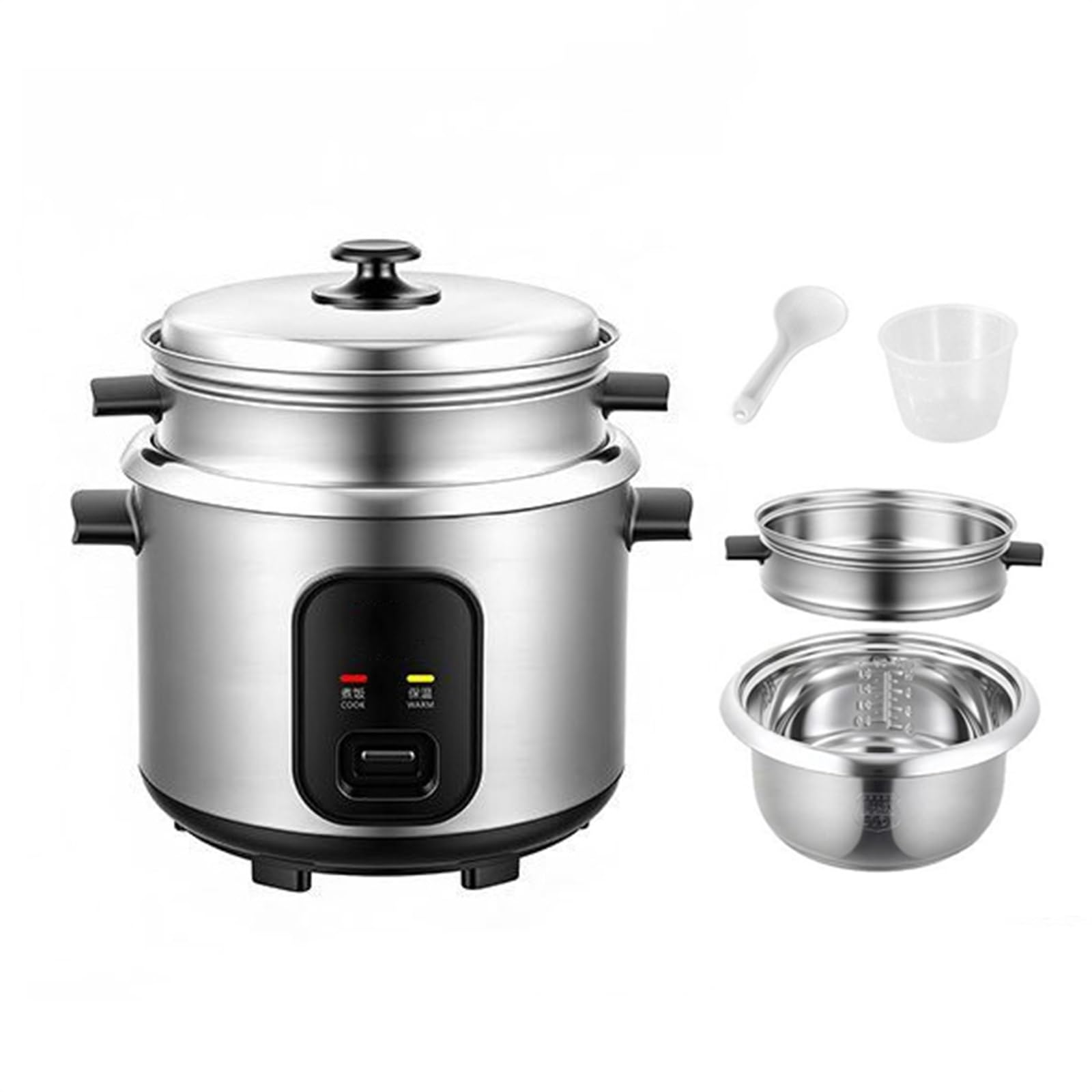 Cuociriso E Vaporiera, Ciotola Interna Antiaderente In Acciaio Inossidabile 304, Funzioni Cottura/caldo, Include Misurino E Cucchiaio, 220-240 V(4 liters)