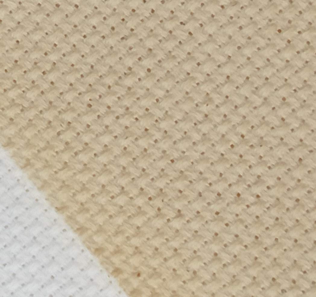 19" x 28" 14CT Counted Cotton Aida Cloth Cross Stitch Fabric (Natural-Light Straw)