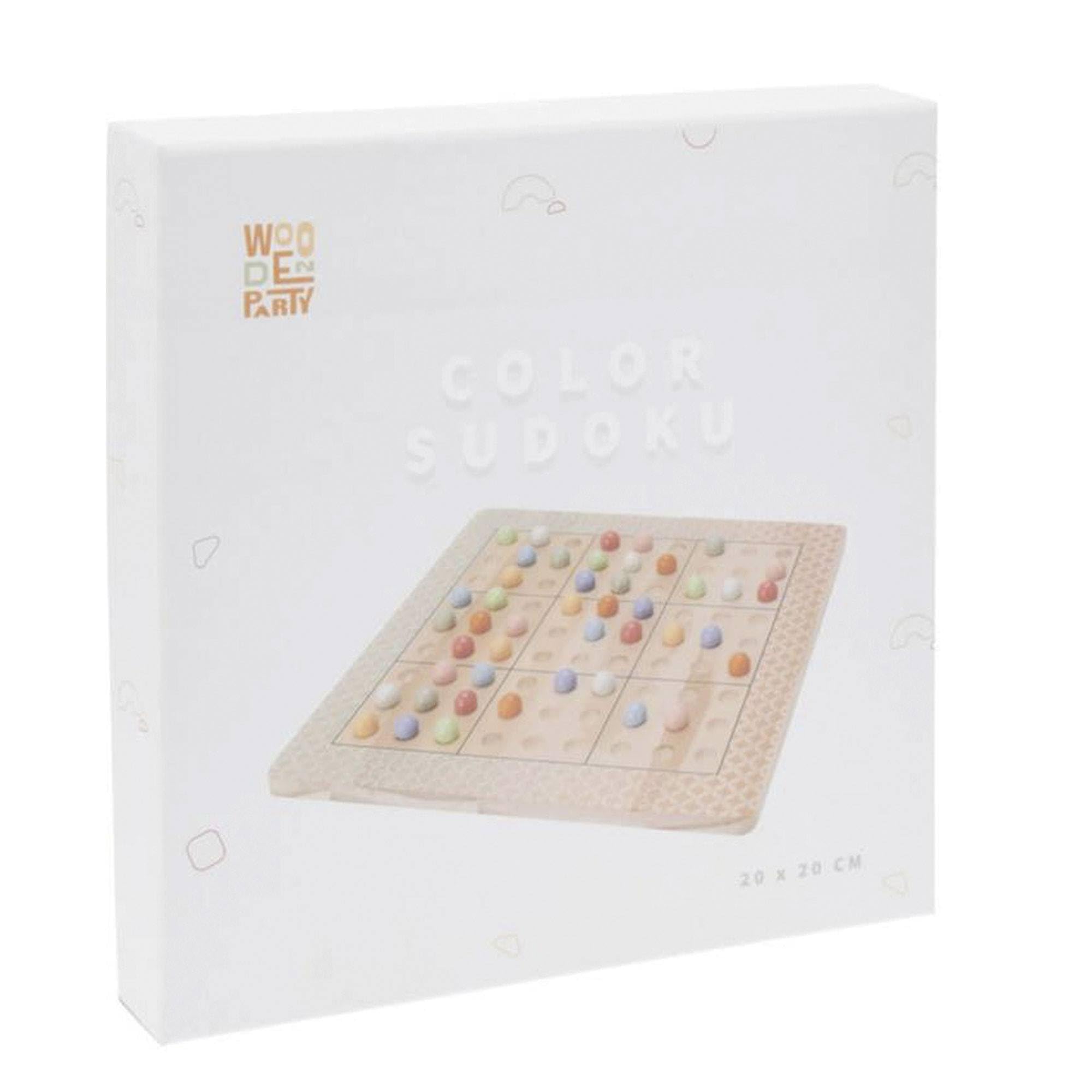 Juego de Tablero de DESAFÍO Sudoku en Madera con Bolsa de algodón
