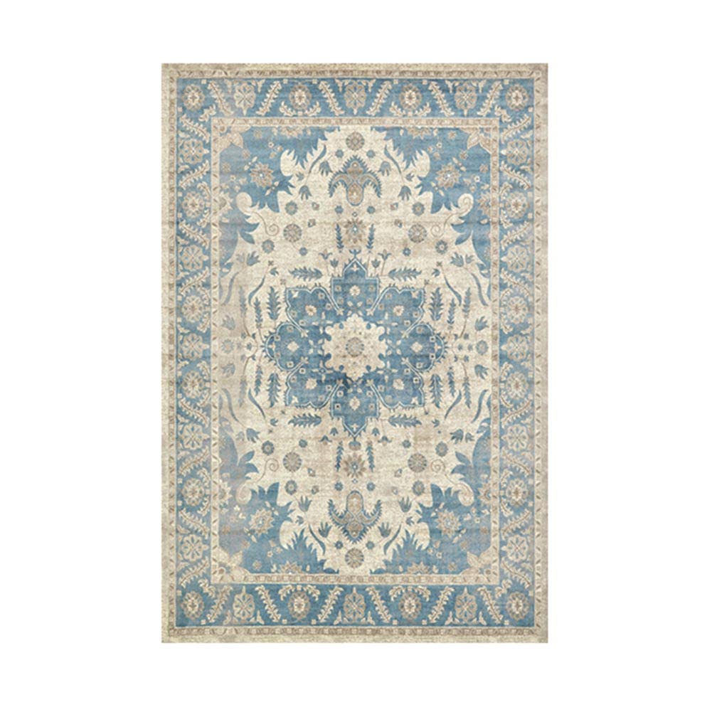 Tapis ethnique floral pour salon chaleureux et entrée de maison