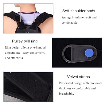 TLSO Thoracic Full Back Brace, Adjustable, Breathable, Inflatable Airbag