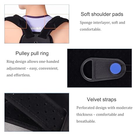TLSO Thoracic Full Back Brace, Adjustable, Breathable, Inflatable Airbag