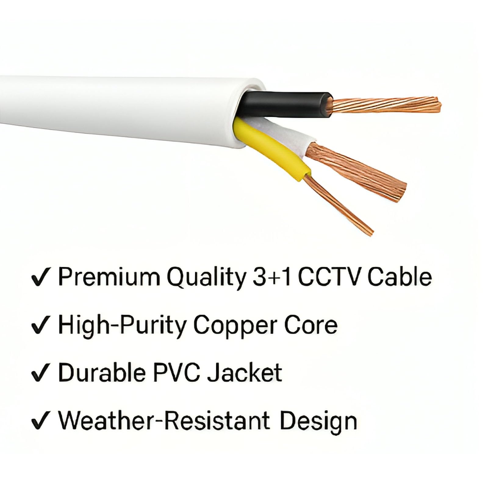 USEWELL 3+1 CCTV Cable - 45 Meter -5