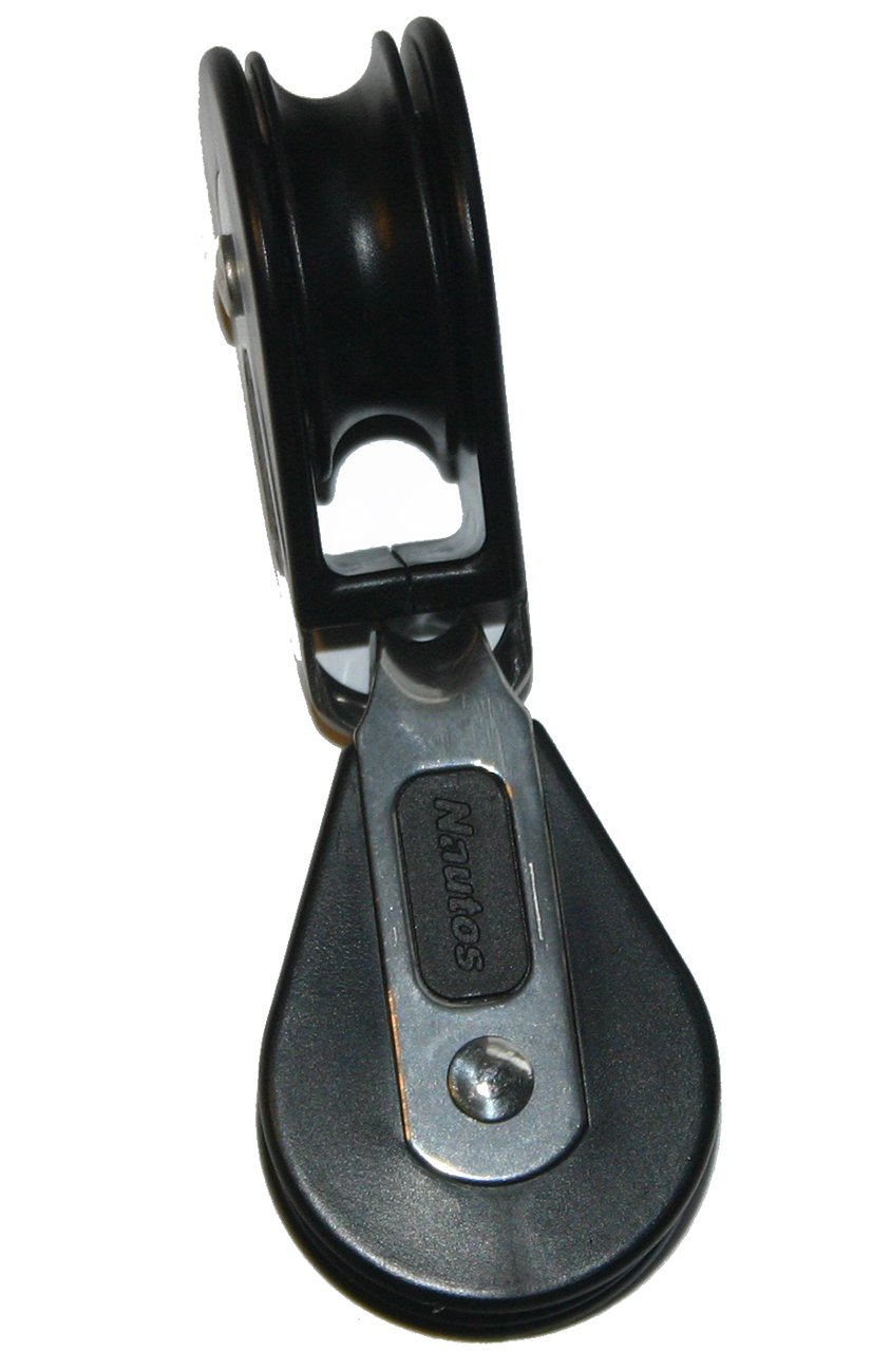 Nautos #92340-Classic line 39 MM -Back to Back - 39 mm sheave-Long Lasting Characteristics.Sailboat Block