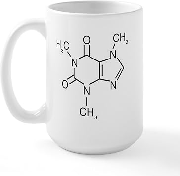 CafePress Caffeine Molecule Large Mug 15 oz 444 ml Ceramic Coffee Mug