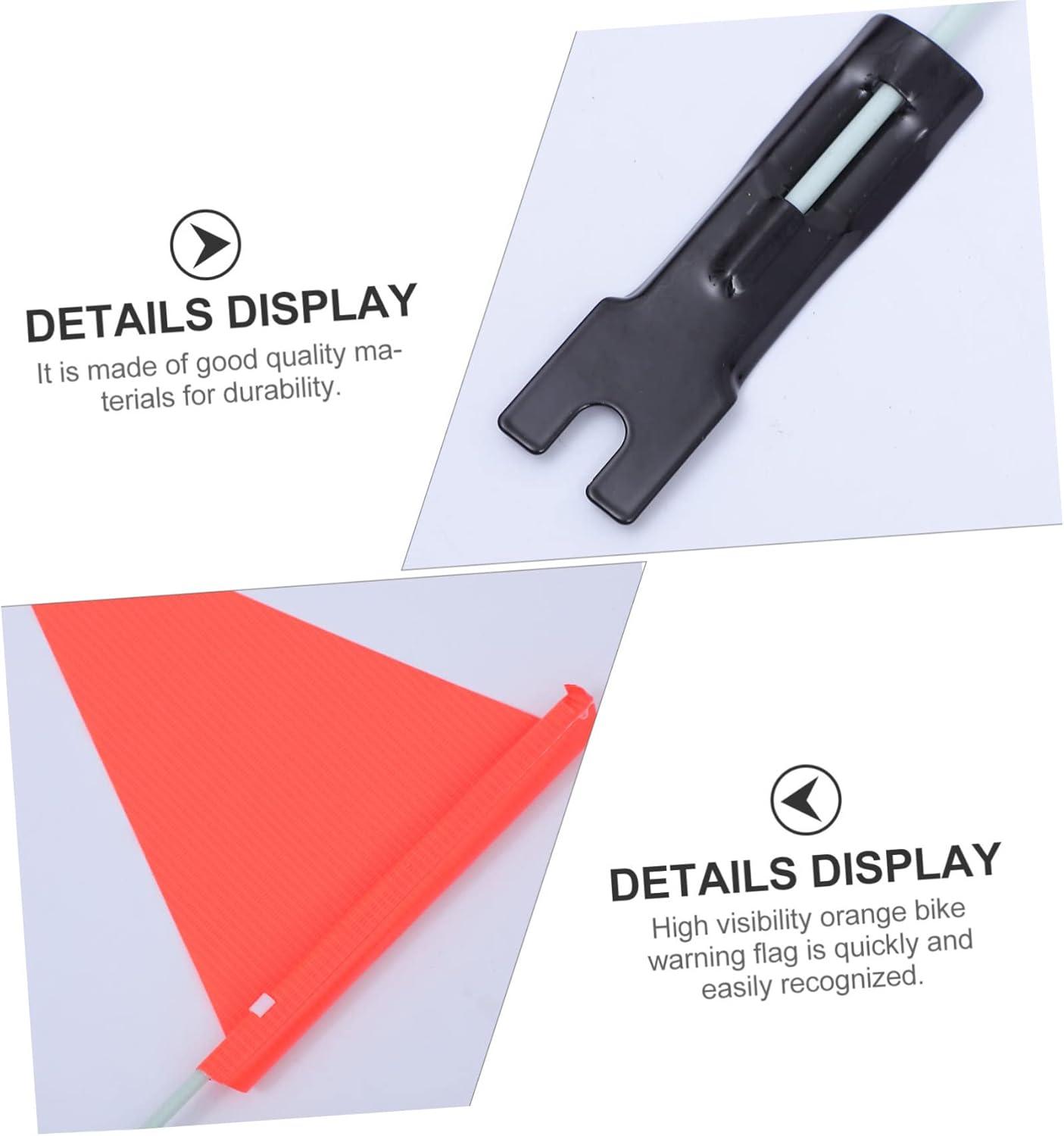 Mipcase 12sets Boy Girl's Bike Safety Flag Durable Triangular Safety Pennant for Boys and Girls Bicycles Easy Installation Axles Luggage Carriers Streamers Reflective Design for Enhanced
