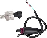 Vista 2 de FTVOGUE Transductor de presión Sensor de remitente Transductor de presión para aceite, combustible, aire, agua, rosca NPT de 18 pulgadas (100 PSI)