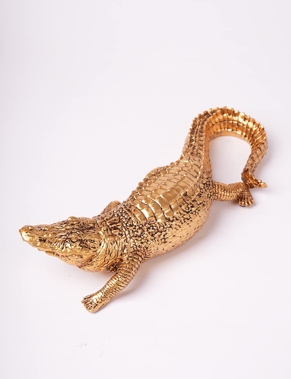 HAUCOZE Krokodil Skulptur Statue Tier Figuren Modern Deko Ornament 36cm
