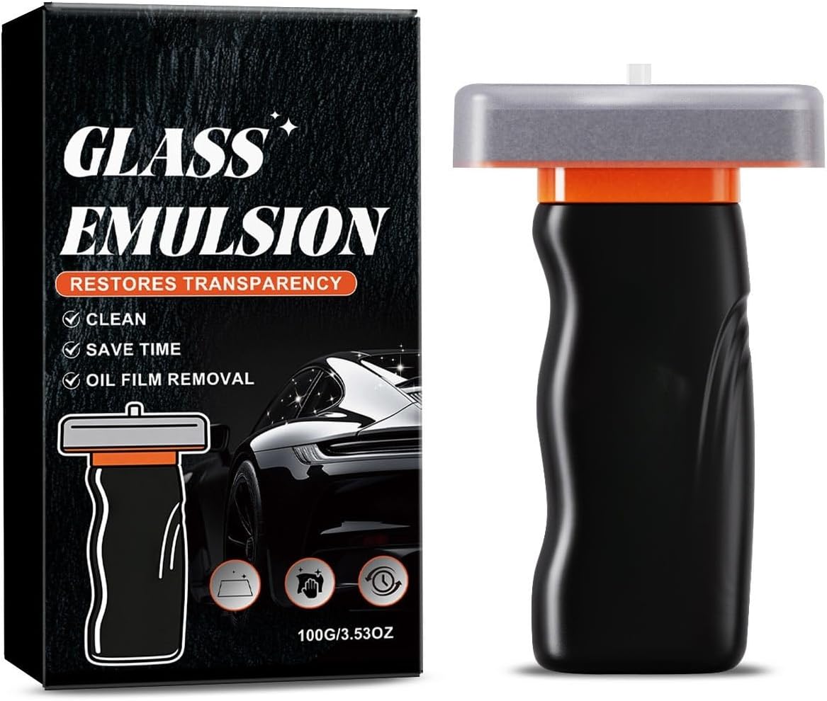 Glass Oil Film Cleaner Brush, Easy Operation, Fits Multiple Glass Types, Restores Clear View(3pcs)