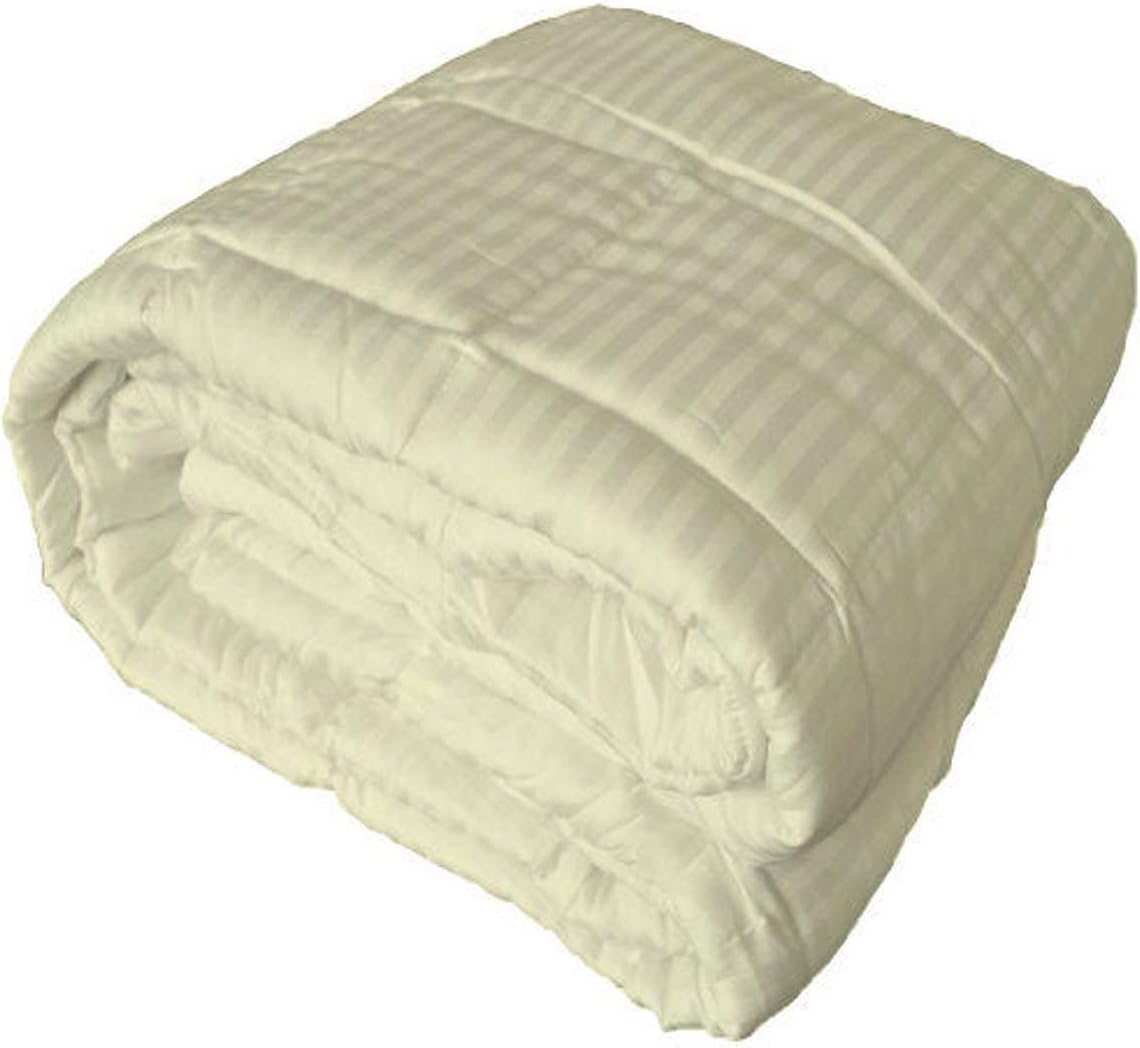 RBS BEDDING'S 650 Thread Count 1pc Comforter (100 GSM Microfiber Fill Box Stitched) California King Size(90 x 100 inches), Chocolate Stripe 100% Egyptian Cotton