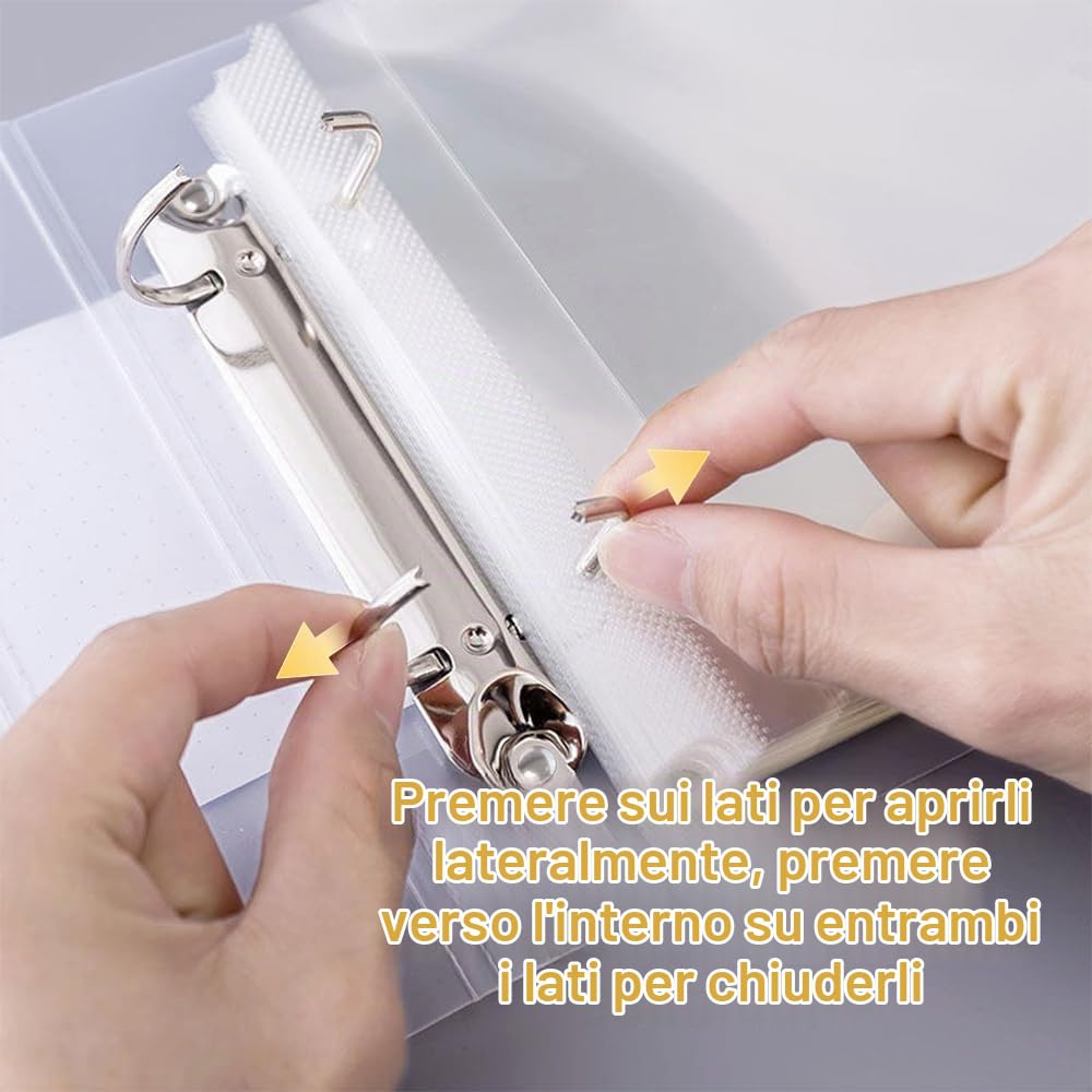 10 Pezzi Meccanismi per Raccoglitori ad Anelli Kit di Ricambio Meccanismi a 2 Anelli Clip in Metallo a Forma di D con Viti Dadi per Conservare Carta,Raccoglitori,Agenda