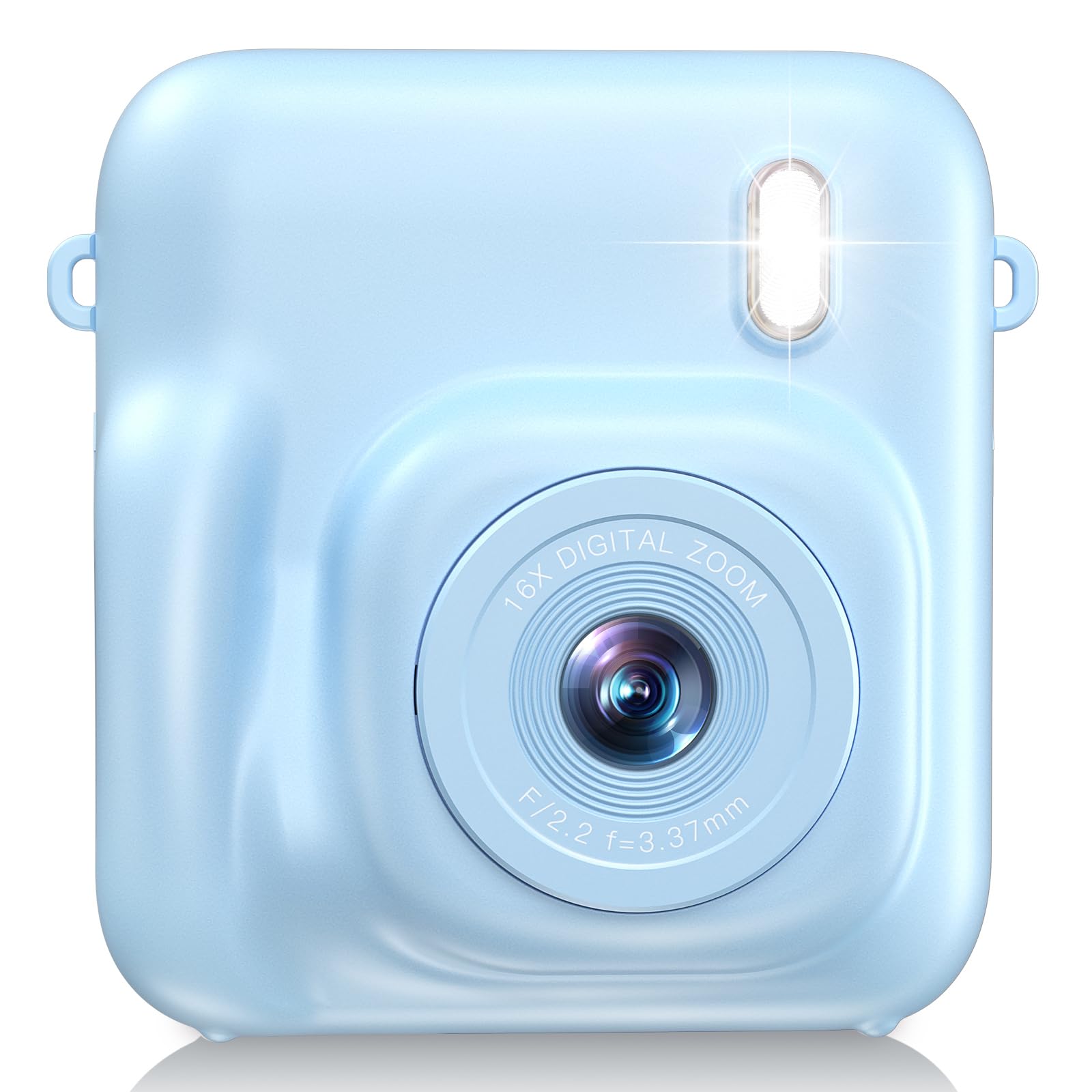 Digital Camera for Kids Instant Print, 48MP Dual-Lens Kids Camera for Girls Boys Christmas Birthday Gifts, 1080P Video Selfie Instant Cameras, Portable Toddler for 4-12 Years with 32GB Card-Blue
