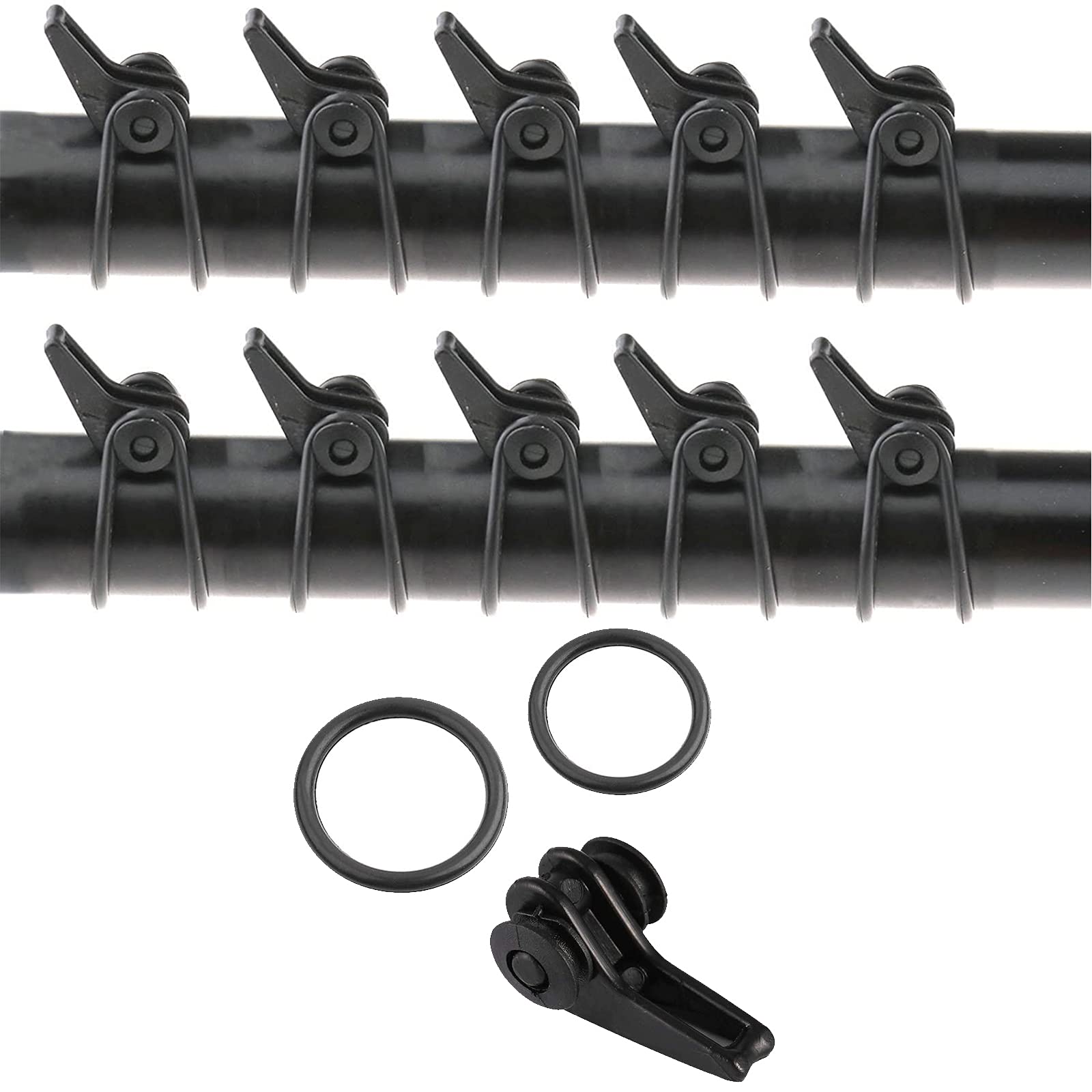 Soporte Anzuelo Cebo 20 Piezas Accesorios Pesca Plástico Negro Azul