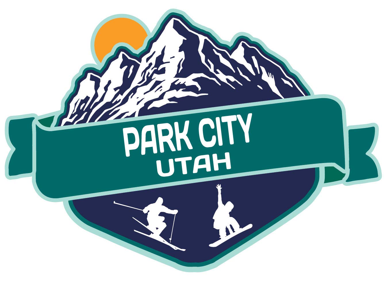 Park City Utah Ski Mountain Souvenir Vinyl Decal Sticker - 2 Inch Weatherproof Design