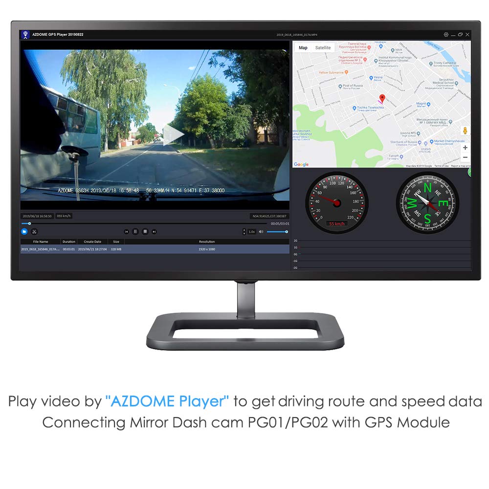 【未使用品】 AZDOME デジタルインナーミラードライブレコーダー PG17-R（右側カメラ仕様） (管理番号：060111）