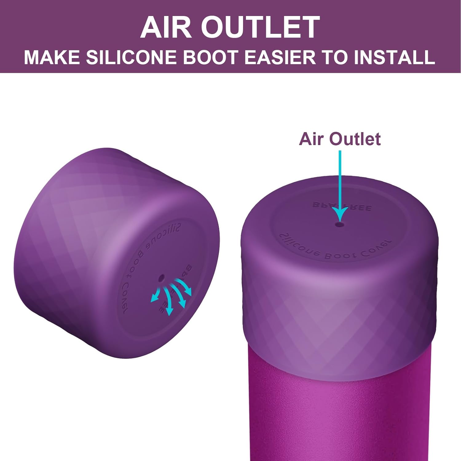 Silicone Boot for Owala 40 oz Tumbler with Handle, Anti-Slip Protective Sleeve for Stainless Steel Triple Layer Insulated Travel Tumbler Accessories - Image 5