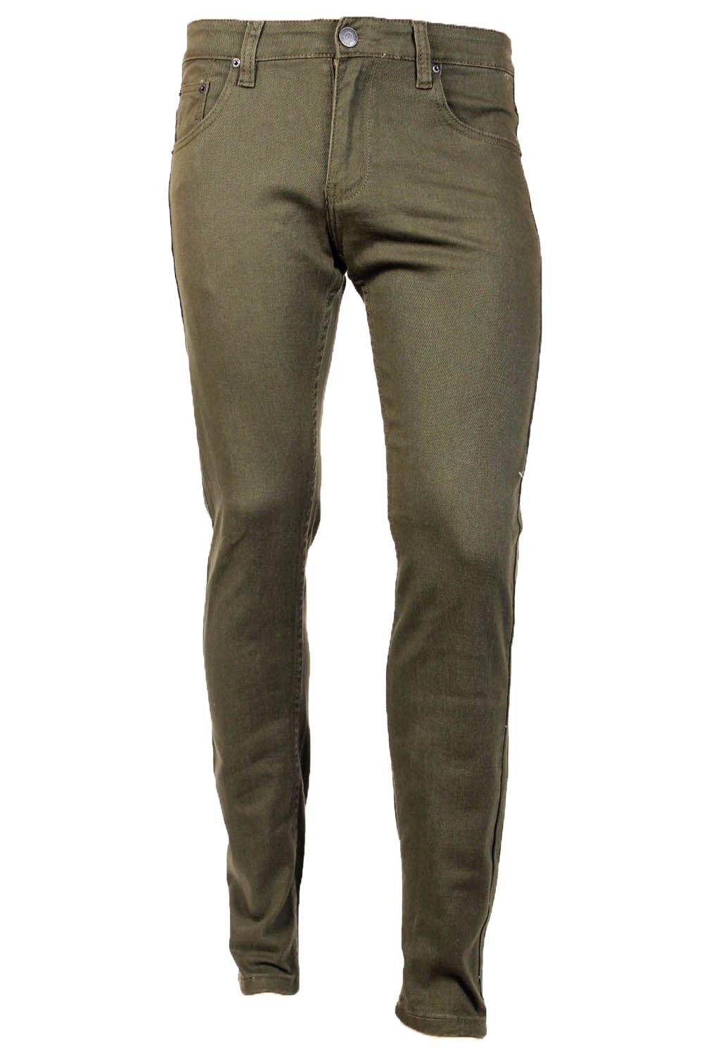 VICTORIOUSMen's Skinny Fit Color Jeans-32x30-Olive Green