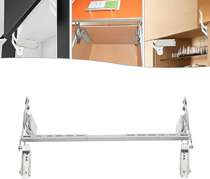 Cabinet Door Hinges, Adjustable Hydraulic Buffer Cabinet Door Hinges,Vertical Swing Lift Up 7.72-8.82lbs Capacity, Lift Up Stay for Furniture Cabinets