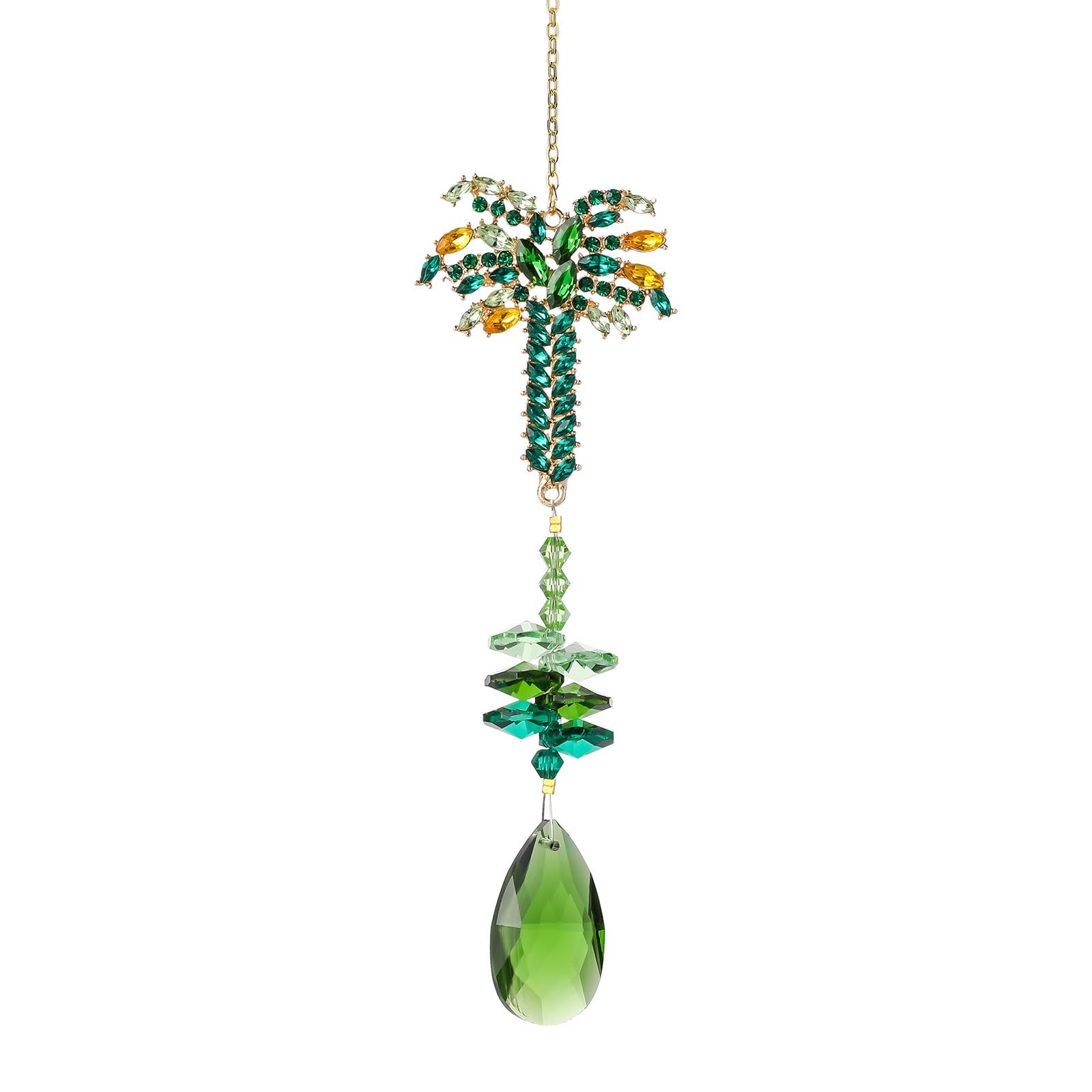Oxxggkao Crystal Suncatchers for Window Hanging, Rainbows Maker Crystal Prism Sun Catchers Indoor Window Outdoor Home Garden Decors Suncatchers Hanging