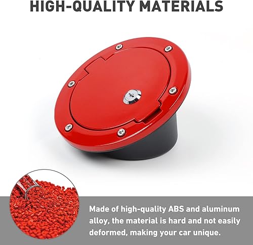 Miniatura 7 de Tapa de tanque de gasolina con cerradura de puerta para Jeep Wrangler JK, tapa de tanque de combustible con cerradura, compatible con Jeep Wrangler