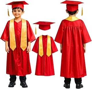 Sarvda Graduation Gown with Cap and Sash for kids Convocation Dress for Boys and Girls, School Ceremony, Fancy Dress