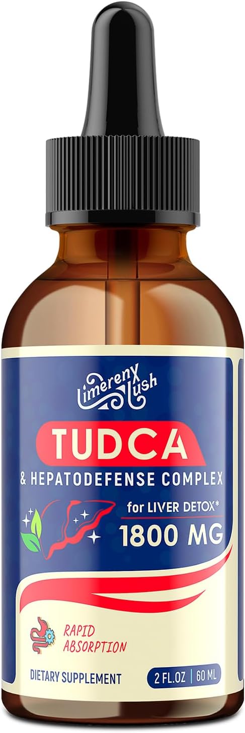 TUDCA Liver Support Drops 1800mg - Powerful Liver Supplement with Bile Salts, NAC, Schisandra and Dandelion, Liver Detox & Repair - Fast-Absorbing, Sugar-Free, Alcohol-Free – 2 Fl.Oz