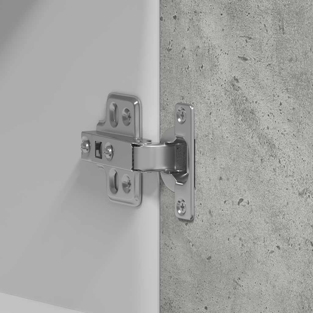 vidaXL Armoire Murale à 2 étagères en Panneau de Particules Gris béton 60 x 31 x 60 cm