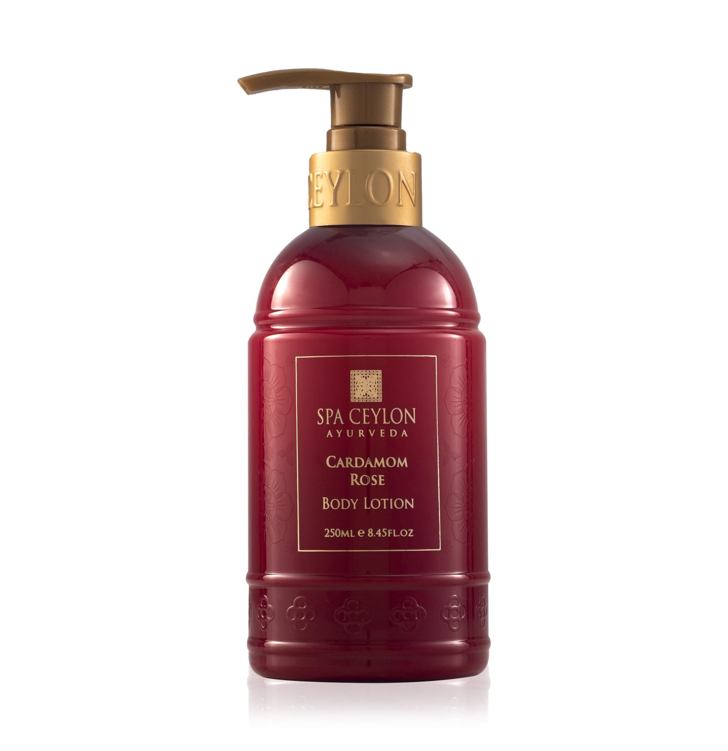 SPA CEYLON Cardamom Rose Body Lotion | Revitalizing Body Cream with Coconut, Almond & Himalayan Rose | Hydrating & Soothing for All Skin Types | Vegetarian & Ethical