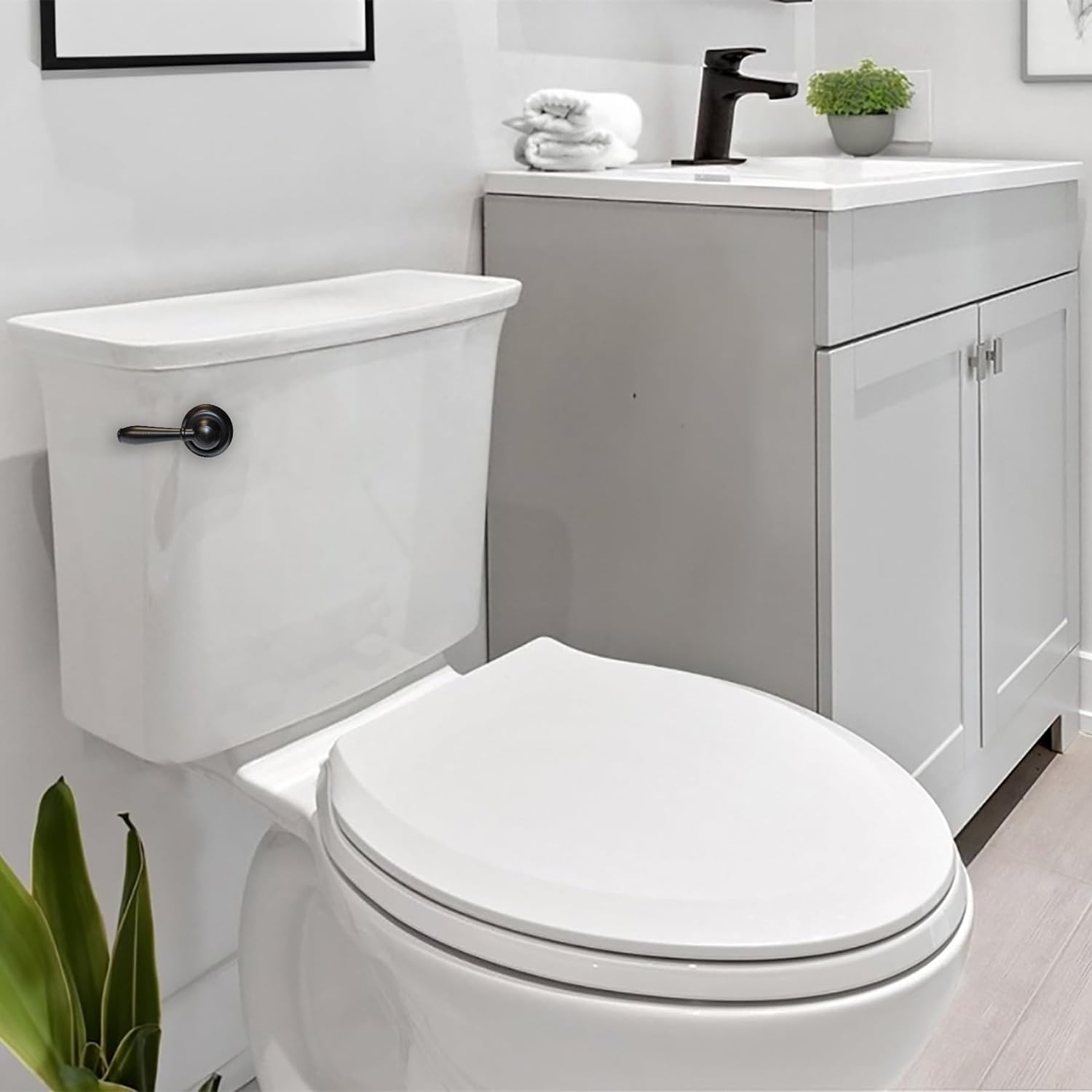 Korky 6081BP Strongarm Tank Lever Universal to Fit Front Angled Side Left and Right Mount Toilets, Oil-Rubbed Bronze, Faucet Style