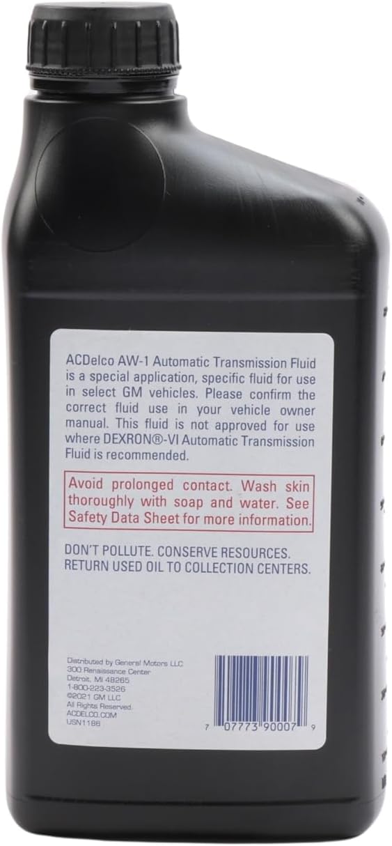 ACDelco GM Original Equipment 10-4062 (19256039) AW (Aisin Warner) Automatic Transmission Fluid - 1 qt