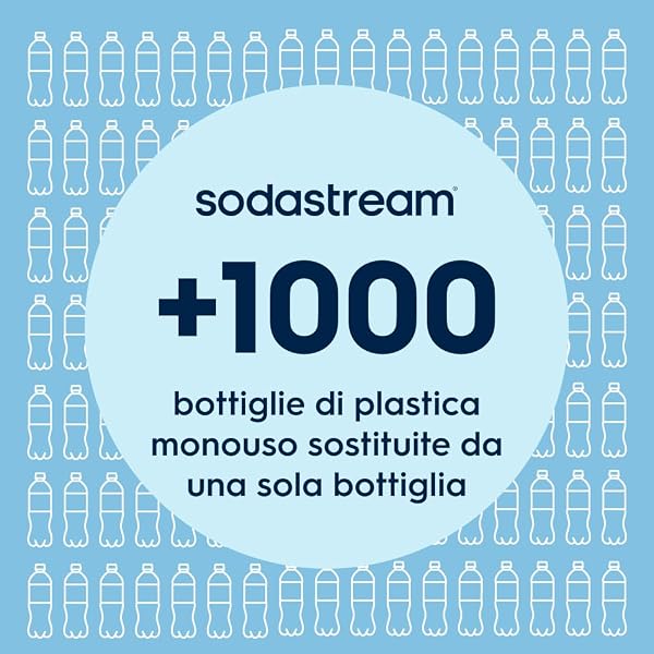 SodaStream Fizz & Go - Borraccia Azzurro per bevande frizzanti in acciaio con doppia parete isolante da 0,9 l,mantiene le bevande calde o fredde per 12 ore,compatibile con macchine per acqua frizzante - 4