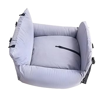 GG Enterprise Dog Car Seat Waterproof Fabric Puppy Bag Safety for Pet Carrier Light Gray