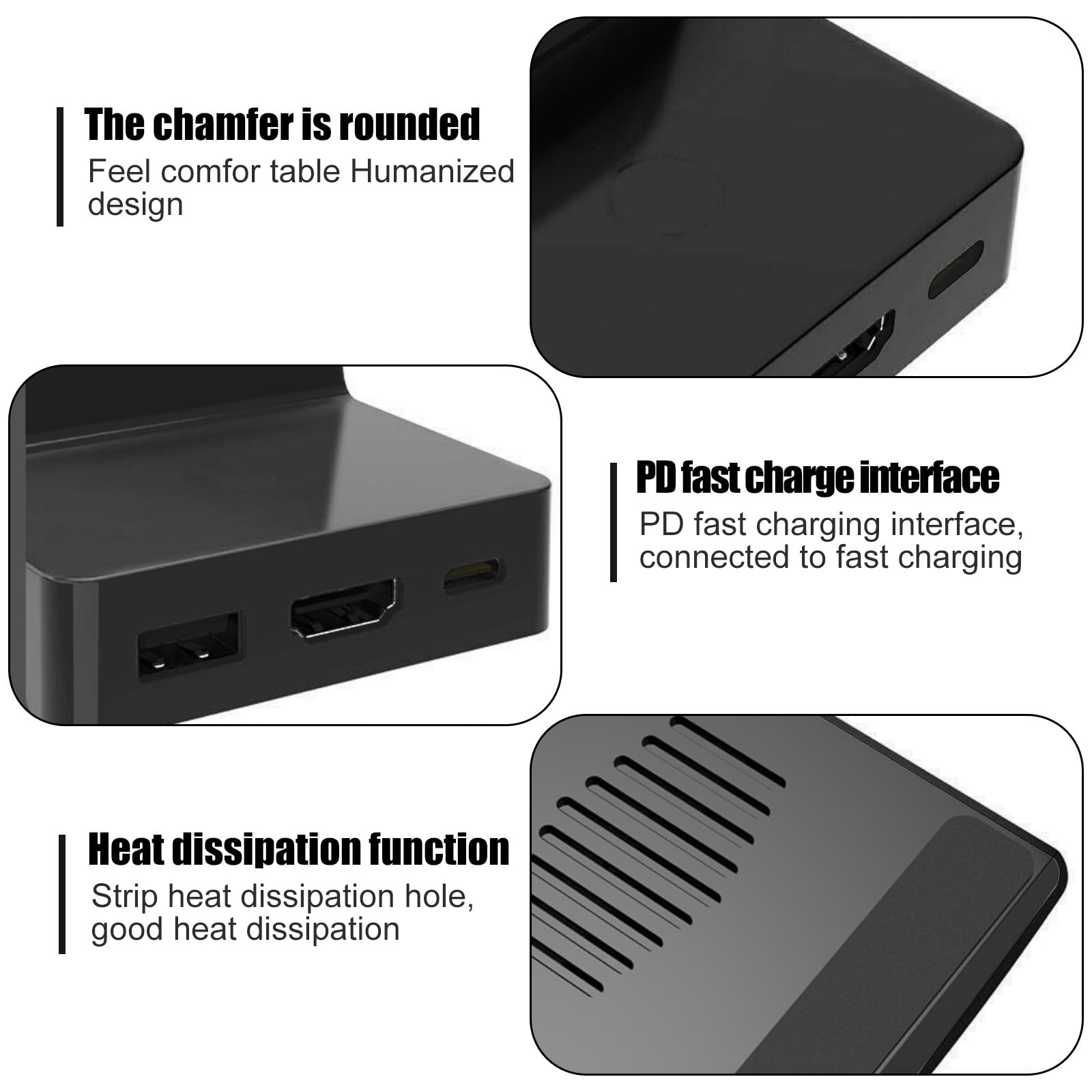 Switch Dock per Nintendo 3 in 1 con Type-C/USB/HDMI, ricarica portatile 4K HDMI TV, docking station PD, supporto proiezione schermi di gioco