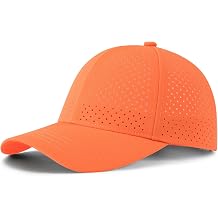 FEINION Men Summer Adjustable Performance Hat Breathable Snapback Laser Perforated Mesh Baseball Cap