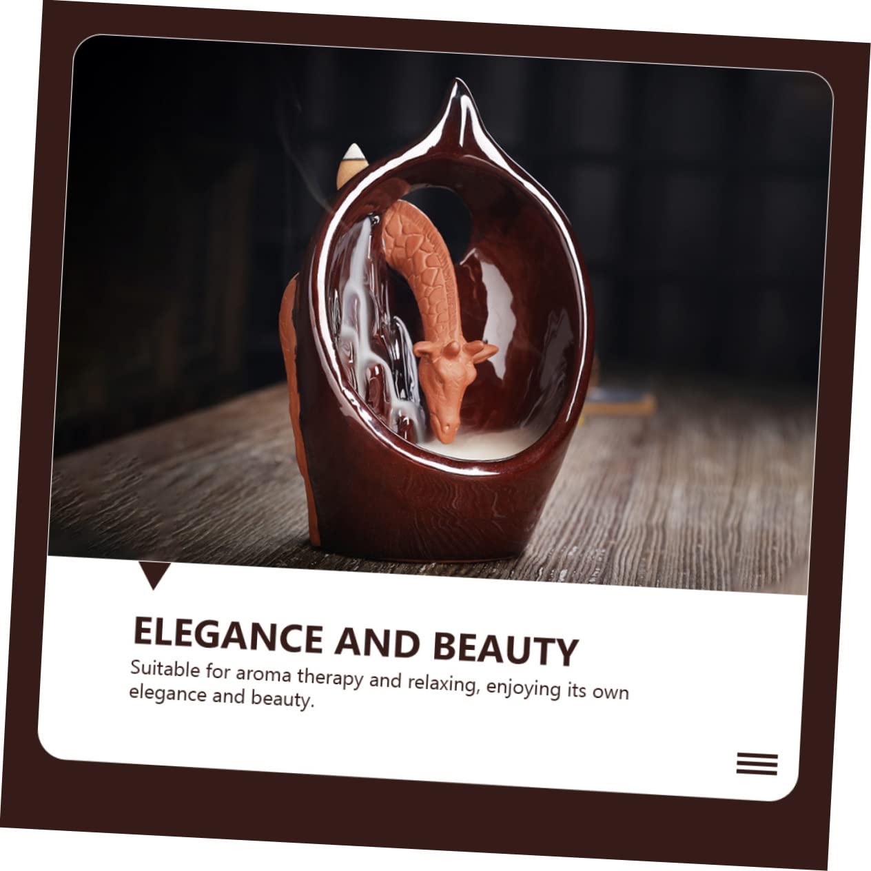 Kreativer Keramik Rückfluss Räucherofen in Giraffenform Dekorativ für Entspannung und Aromatherapie Stilvoll für Zuhause und Tischdekoration