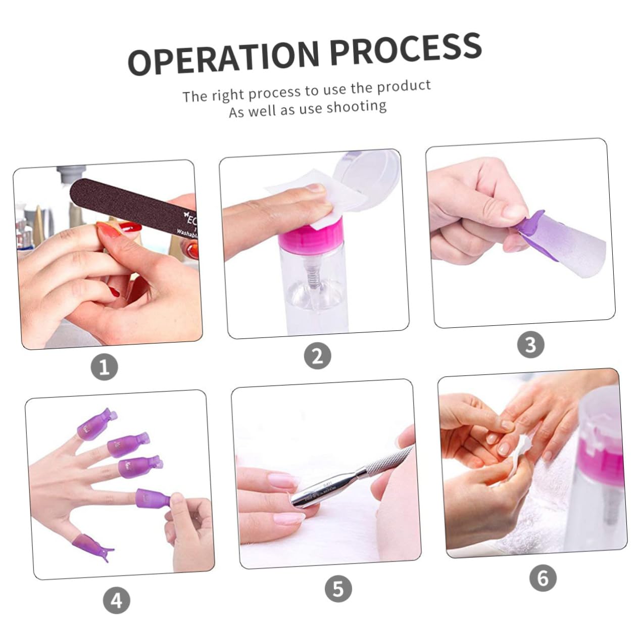 VICASKY 500pcs Nail Polish Remover Bottle Wipes Gentle Nail Care Supplies for Women