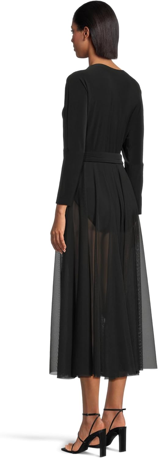 Norma Kamali Womens Dolman Wrap Flared Dress to Midcalf - Image 3