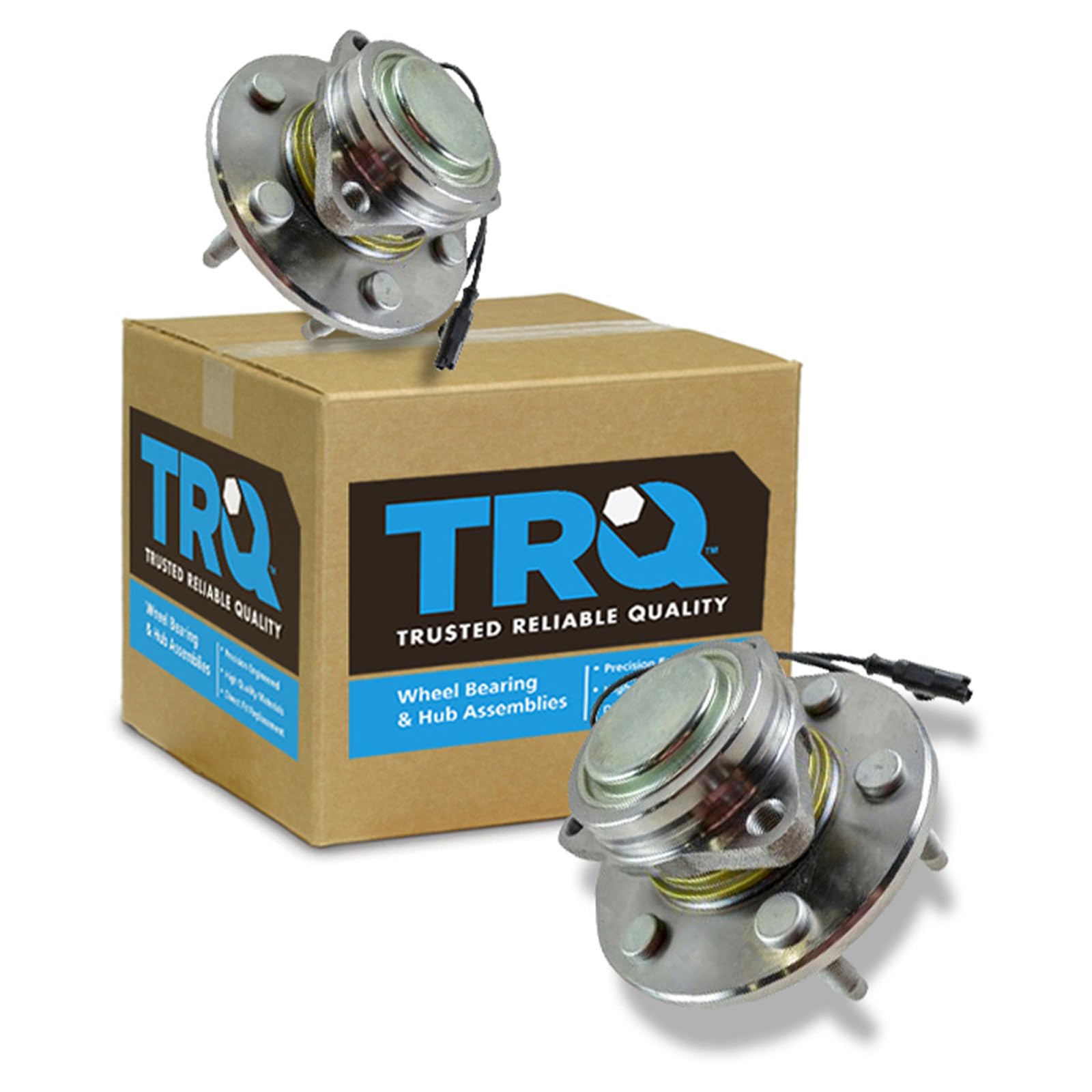 TRQ Front Wheel Bearing &amp; Hub Assembly Set
