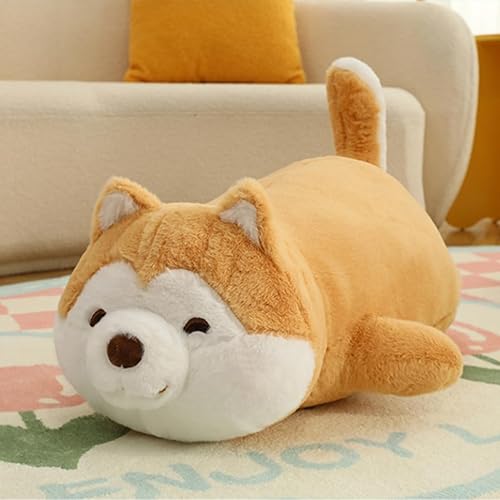 Almohada de peluche para cachorros, perros y niños, almohada de peluche para abrazar (marrón, 11.8 pulgadas)