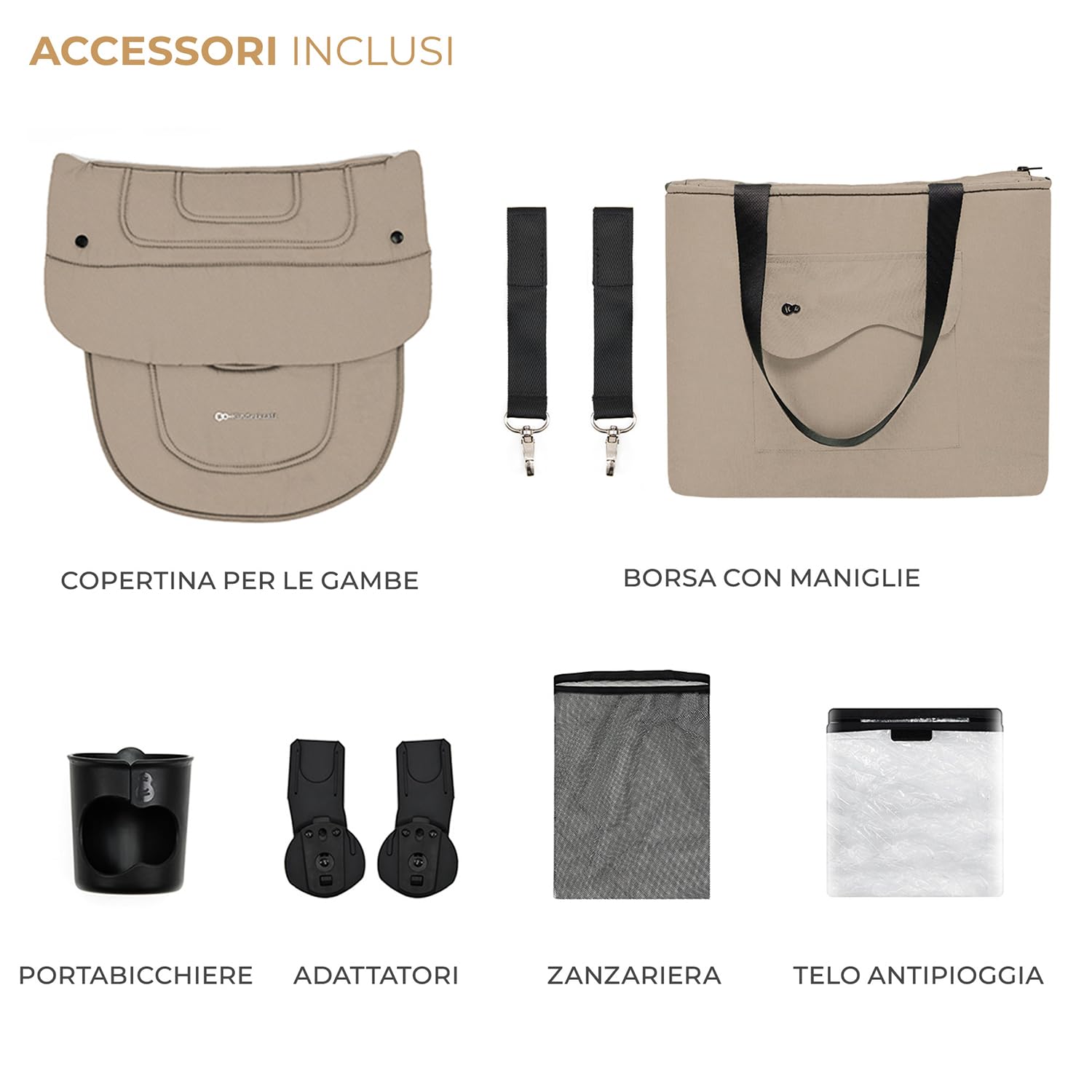 Cochecito 2 en 1 Yoxi Sand Beige Kinderkraft