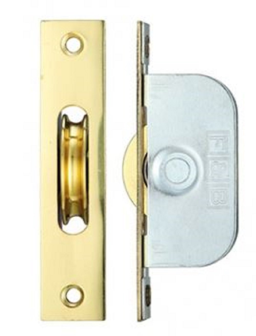 Quality Brass Ball Bearing Sash Window Axle Pulley FBBP01 (Polished Brass)