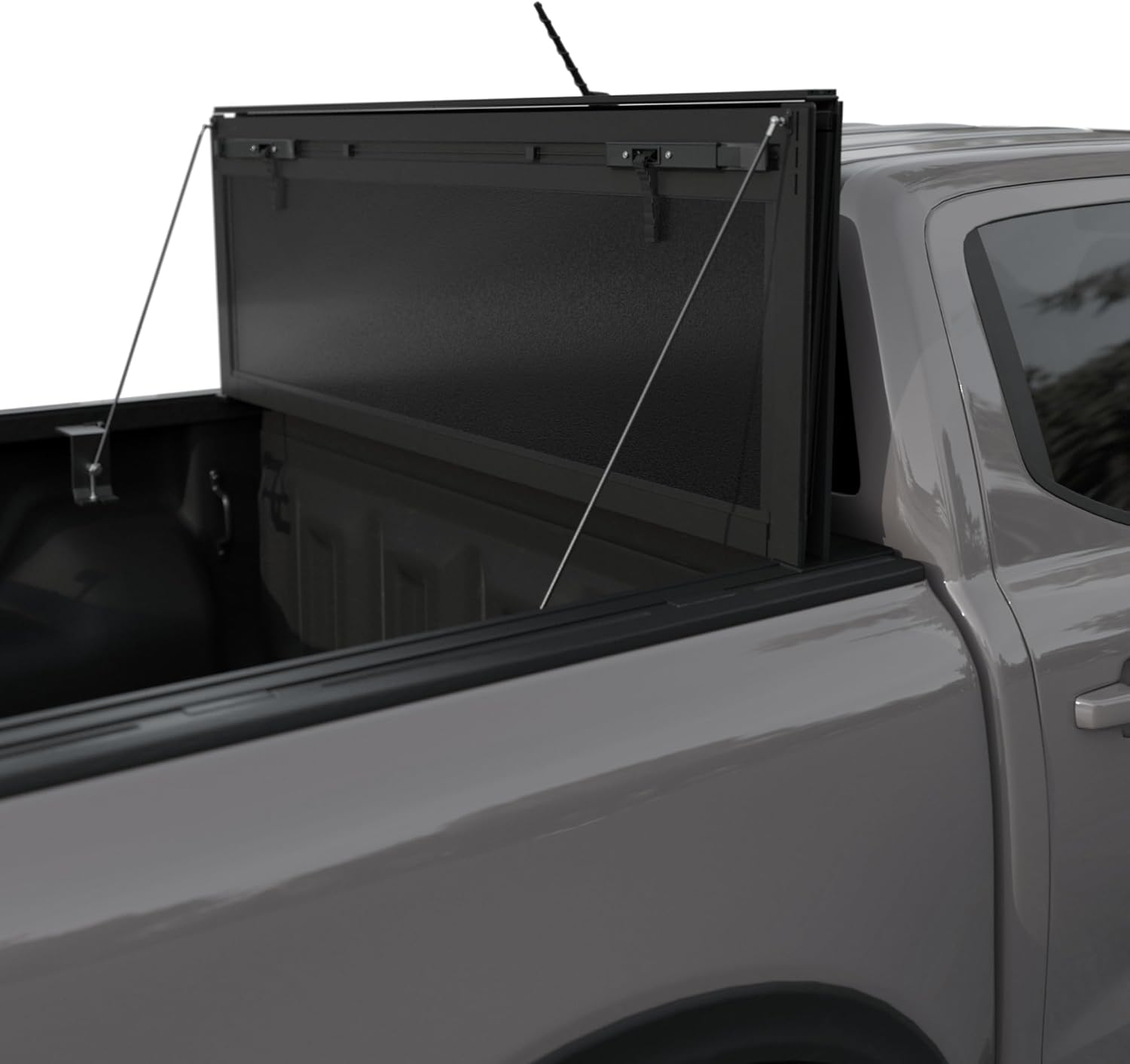 Tutel Low Profile Hard Shell Flip-Up Truck Bed Tonneau Cover|Fits 2015–2026 Ford F-150 5'5" Bed (66") - TTLTMLPFU016