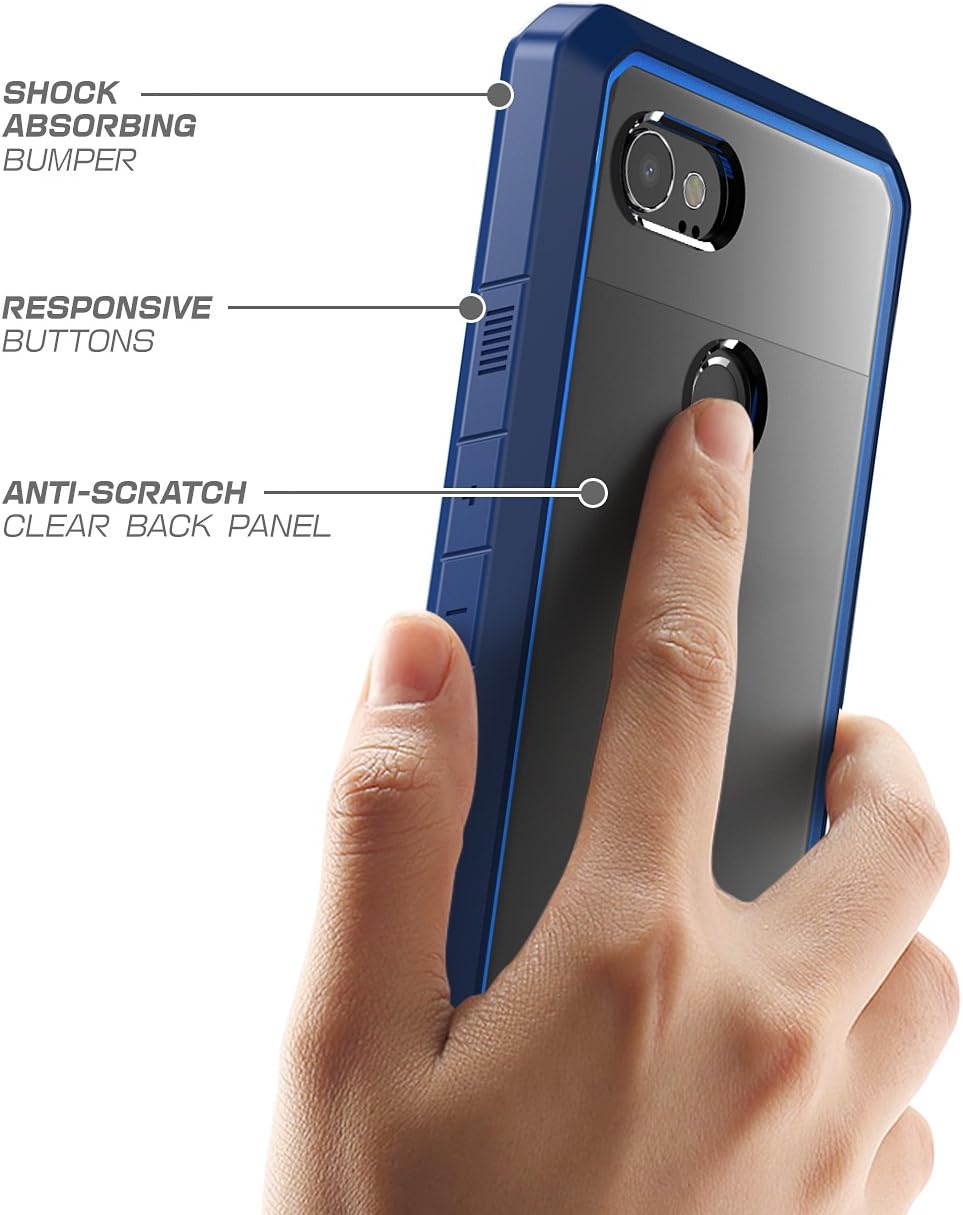 SUPCASE Unicorn Beetle Series Designed for Google Pixel 2 XL Case,Premium Hybrid Protective Clear Case for Google Pixel 2 XL (2017 Release) (Blue)