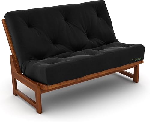 Miniatura 8 de Nirvana Futons 6.0in Comfort Full Futon Colchón, sarga azul marino  Hecho en Estados Unidos